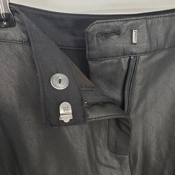 3/$25 BCBGMaxazria Faux Leather Leggings S High Rise Vegan Skinny Pants Ankle - Picture 6 of 11